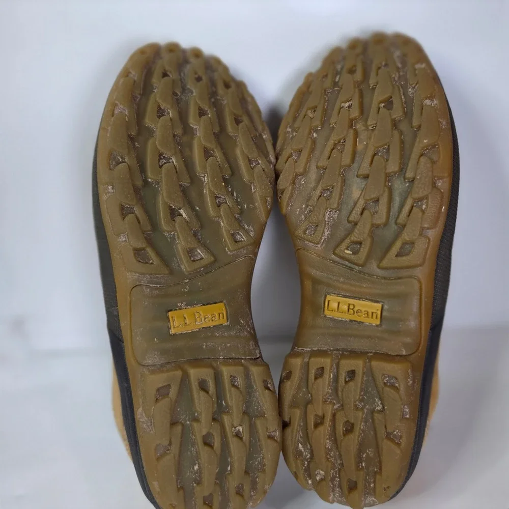 LL Bean Storm Chaser 5 Mens Slip On Duck Boots Waterproof Brown Sz 9 VV9204